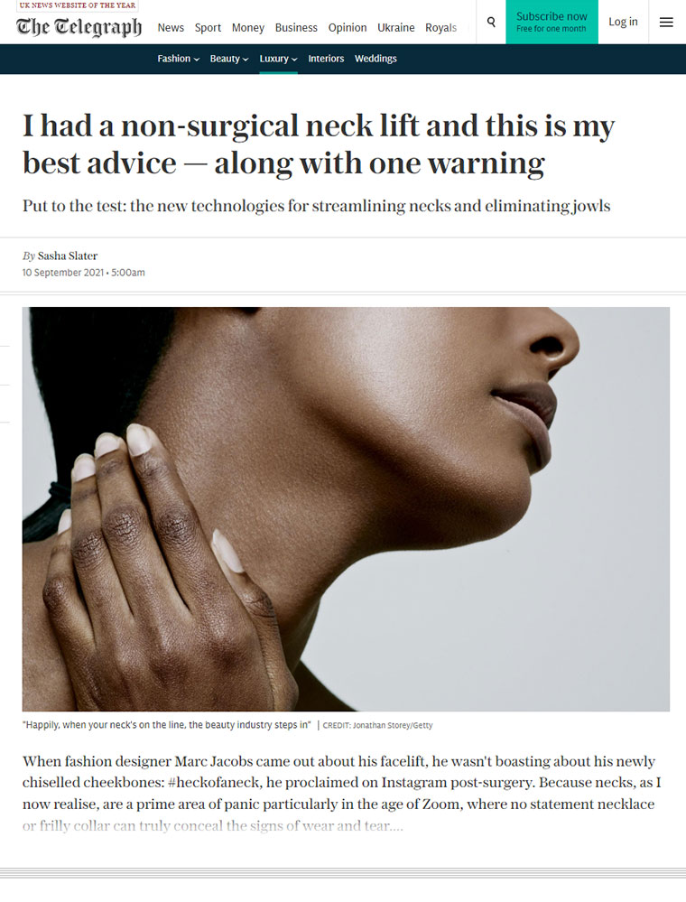 The Telegraph - Non Surgical Neck Lift